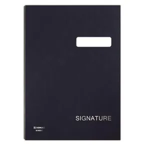 Unterschriftenbuch, dunkelblau, Leder, A4, 19 Blatt, DONAU